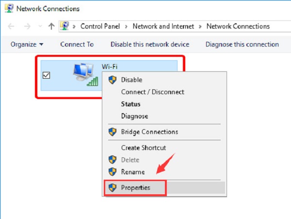 Access the Properties of you network adapter